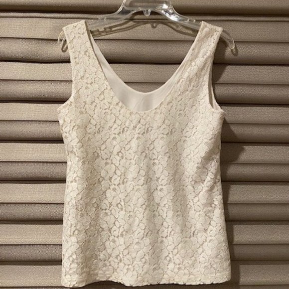 Banana Republic Cream Lace Tank - Picture 3 of 5